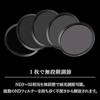 Haida 可変NDフィルター PRO2 バリアブル ND フィルター 52mm HD4663-52 ND3-32(1.5段~5段)減光  光学ガラス使用 薄枠 撥水・防汚ナノコーティング 前枠同サイズ【国内正規品】 紅葉